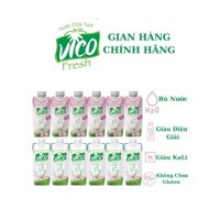 Combo 12 Hộp Nước Dừa VicoFresh 330ml - 6 Xiêm, 6 Sen