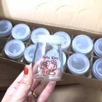 Combo 12 Hủ Thuỷ Tinh Làm Sữa Chua Hình Thú Cực Cute (T20) (Sét)