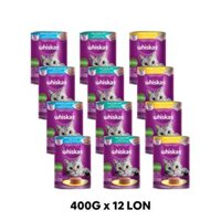 Combo 12 Lon 400G - Pate mèo WHISKAS 400g - Mix vị Petmall