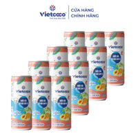 [COMBO 12 LON] Nước dừa trà đào cam sả Vietcoco 240ml/Lon