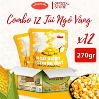 Combo 12 Túi ngô ngọt nguyên hạt tiện lợi Asia Home 270 gr