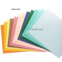 Combo 12 vải nỉ cứng Hàn Quốc cao cấp D30XR37 Dày 1.2mm 12 màu (Korean High-class Hard Felt) handmade