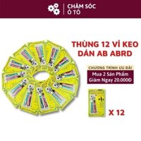 Combo 12 Vỉ Keo Epoxy Dán Đa Năng 🔥 Freeship 🔥 Keo Dán Đa Năng, Chịu Lực Cao AB ABRO Epoxy Steel Khô Nhanh 4p - CSOTVN
