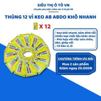 Combo 12 Vỉ Keo Epoxy Dán Đa Năng 🔥 Freeship 🔥 Keo Dán Đa Năng, Chịu Lực Cao AB ABRO Epoxy Steel Khô Nhanh 4p - STOTVN