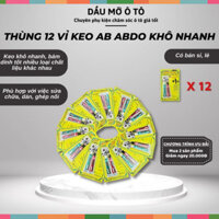 Combo 12 Vỉ Keo Epoxy Dán Đa Năng 🔥 Freeship 🔥 Keo Dán Đa Năng, Chịu Lực Cao AB ABRO Epoxy Steel Khô Nhanh 4p - DMOTVN