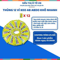 Combo 12 Vỉ Keo Epoxy Dán Đa Năng 🔥 Freeship 🔥 Keo Dán Đa Năng, Chịu Lực Cao AB ABRO Epoxy Steel Khô Nhanh 4p - STOTVN