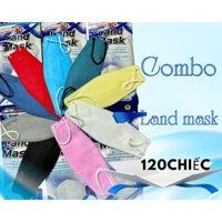 Combo 120 chiếc Khẩu trang y tế 3d Land mask người lớn túi 6 chiếc chính hãng