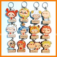 Combo 120c - Móc khóa Danbo 12 cung hoàng đạo (mẫu mới )