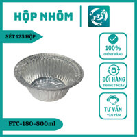 COMBO 125C Tô Nhôm Cao Cấp FTC Có Nắp Đựng Đồ Ăn,Tô Nhôm Đựng Bún Phở,Gà Hầm,Tô Đựng Tôm Bỏ Lò 800ML