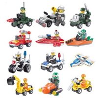 Combo 12in1 Đồ Chơi Lego Lắp Ghép Mô Hình Mini Các Loại Xe Cho Bé