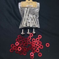 Combo 13 ốc inox salaya gắn lốc nồi Vario , Click Ab kèm lông đền đỏ cực hot trend