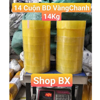 [ComBo] 14 Cuộn Băng Dính Vàng Chanh Loại 14Kg Lõi Mỏng (Xưởng BX). [TTBX]