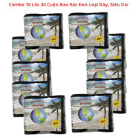 Combo 15 Cuộn/30 Cuộn (5 Lốc/10 Lốc) Bao Rác Đen Tự Huỷ Loại Dày, Siêu Dai Nhiều Kích Cỡ