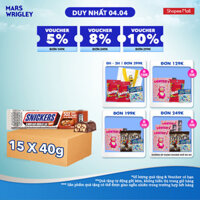 Combo 15 Kẹo Sô Cô La Snickers Hạnh nhân Giảm đường thanh 40g