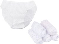 Combo 15 Quần Lót Giấy Trắng Chấm Bi Đáy 2 Lớp Loại Dày Miễn Giặt - 3XL