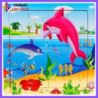 Combo 15 tấm ghép hình Puzzle 16 chi tiết bằng gỗ