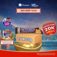 Combo 15 thanh kẹo Sô Cô la Snickers thanh 35g