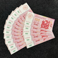 Combo 15 Tờ Tiền Lưu Niệm Rắn Macao 100, Số Seri Đẹp Full Bát Quý, Sảnh Rồng, Lộc Phát, Thần Tài