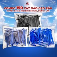 Combo 150 cây dao cạo râu 3 màu Avatar, có dãi bôi trơn, 2 lưỡi, dao cạo râu dùng 1 lần, chuyên khách sạn, xuất khẩu