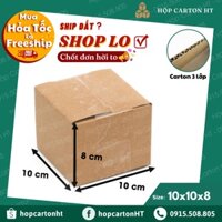 Combo 150 hộp carton, thùng giấy cod gói hàng, hộp bìa carton đóng hàng giá rẻ 10x10x8 -Bap Bì 285
