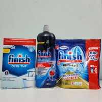 Combo 150 Viên rửa bát chén + Muối Finish 1.5kg + Nước làm bóng finish 800 ml