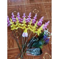 Combo 15cành hoa lan pha lê làm sẵn+lá lan, cỏ điểm khách về tự cắm