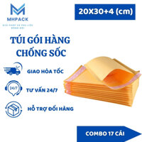 Combo 17 Cái Túi Bong Bóng Khí Túi Gói Hàng Hóa Chống Sốc Kích Thước 25x30+4cm Đóng Gói Hàng Dễ Bể Vỡ Tiện Lợi - MHPACK