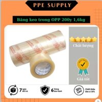 Combo 18 Băng keo OPP 5cm 1,6kg 200yard (3 cây/ 18 cuộn)-Băng keo trong,Băng keo siêu dính-PPESupply