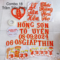 Combo 18- Bộ chữ xốp trang trí đám cưới có keo dán- ĐỌC MÔ TẢ SẢN PHẨM