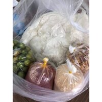 COMBO 1KG BÁNH TRÁNG RÌA PHƠI SƯƠNG +100GR MUỐI NHUYỄN TÔM NGON+100GR SATE +100GR HÀNH PHI+50GR TẮC