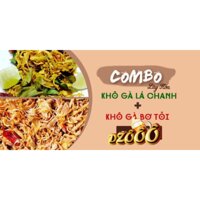 Combo 1kg khô gà Cay Giòn Lày Hòa gồm 500g lá chanh  và 500g Bơ tỏi (2 bịch ziper) chế biến từ những nguyên liệu tươi mới đảm bảo vệ sinh an toàn thực phẩm