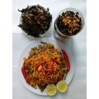 COMBO 1KG KHÔ GÀ LÁ CHANH + 1 HŨ RONG BIỂN CHÁY TỎI