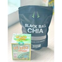 Combo 1túi hạt chia đen Úc 500g và 1 hộp mũ trôm Vĩnh Hảo Hương Chanh 150g.