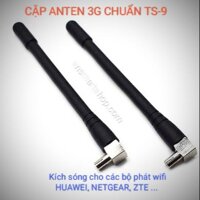 COMBO 2 ANTEN 3G/4G CHUẨN TS9 LOẠI NGẮN DÙNG KÍCH SÓNG CHO CÁC BỘ PHÁT WIFI 3G/4G HUAWEI NETGEAR ZTE...