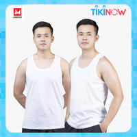 Combo 2 áo ba lỗ nam, áo 3 lỗ nam, sợi cotton mềm mịn, thấm hút mồ hôi tốt, thoáng mát, mặc thoải mái JAMANO - XL