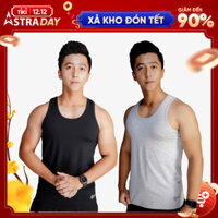 Combo 2 áo ba lỗ namáo 3 lỗ nam, sợi cotton mềm mịn siêu thoáng mát, thấm hút mồ hôi cực tốt, co giãn 4 chiều MRM FASHION -MM - Đen &amp; Ghi - XXL