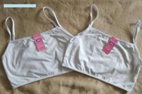 Combo 2 áo lá học sinh vải cotton không mút cổ ngang - L