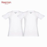 Combo 2 Áo lót nam cổ tim tay ngắn FREEMAN TSF311 - XL - Trắng