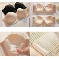 Combo 2 Áo lót nữ Cotton su Không dây có gọng nâng ngực 666 sét 2 Áo lót nữ dán sườn tàng hình chống tụt đệm vừa tạo khe