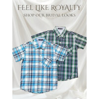 Combo 2 áo sơmi ngắn tay Tommy bé trai 4-5 tuổi