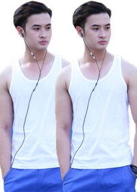 Combo 2 Áo thun ba lỗ thoát nhiệt Nhật Bản GOKING, áo lót nam hàng hiệu cao cấp xuất khẩu - 2 Trắng - S