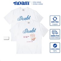 Combo 2 Áo thun Form rộng NOAM Doubt Unisex 100% Cotton - Màu trắng