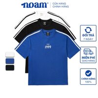 Combo 2 Áo thun Form rộng NOAM Triple Stripes Unisex 100% Cotton - Màu đen/trắng/xanh