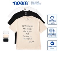 Combo 2 Áo thun Form rộng NOAM Dear Darling Unisex 100% Cotton - Màu đen/trắng/kem