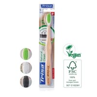 Combo 2 Bàn Chải Đánh Răng Thân Gỗ Trisa Natural Clean