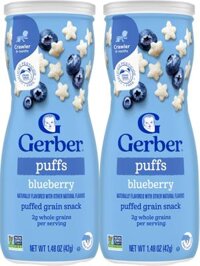 Combo 2 Bánh ăn dặm Gerber Puffs Việt Quất *giao bao bì ngẫu nhiên*
