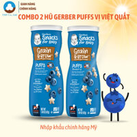 Combo 2 Bánh Ăn Dặm Nestle Gerber Puffs vị việt quất