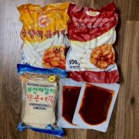 Combo 2 bánh gạo Hàn Quốc TOKBOKKI (1thường , 1 nhân phô mai)+ Chả cá Hàn Quốc Loại Ngon kèm sốt 200gr