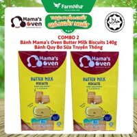 (Combo 2) Bánh Mama’s Oven Butter Milk Biscuits 140g – Bánh Quy Bơ Sữa Giòn Ngon
