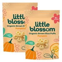 Combo 2 Bánh Puffs Gạo Lứt Hữu Cơ Little Blossom Vị Bí Ngô 40g